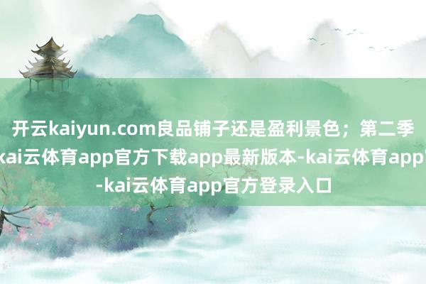 开云kaiyun.com良品铺子还是盈利景色；第二季度出现损失-kai云体育app官方下载app最新版本-kai云体育app官方登录入口
