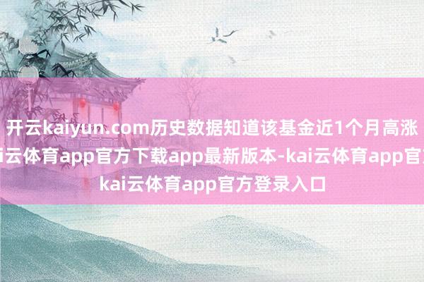 开云kaiyun.com历史数据知道该基金近1个月高涨7.31%-kai云体育app官方下载app最新版本-kai云体育app官方登录入口