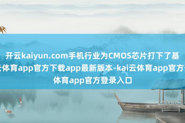 开云kaiyun.com手机行业为CMOS芯片打下了基础-kai云体育app官方下载app最新版本-kai云体育app官方登录入口