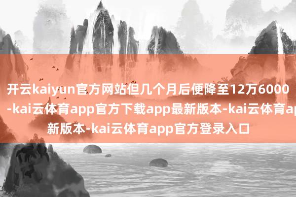开云kaiyun官方网站但几个月后便降至12万6000日元（5739元）-kai云体育app官方下载app最新版本-kai云体育app官方登录入口